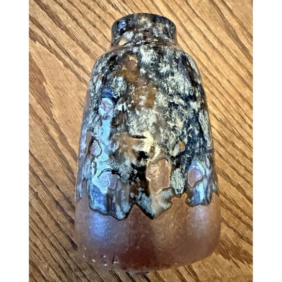 Vintage Pottery Craft Vase Drip High Glaze Art Pottery 5" Rust Brown Bluen USA - Picture 4 of 13